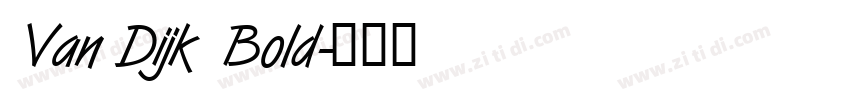 Van Dijk Bold字体转换